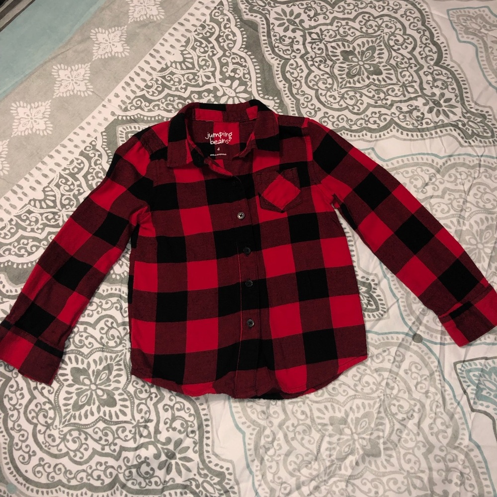 Buffalo check button down shirt